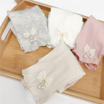 2022 Summer new baby beats bottom pants girl fresh and thin section Anti-mosquito 7-minute pants to wear baby Han version of the ocean qi