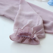 Girl Anti-mosquito Pants Summer Ultra Slim Snowspinning Broadlegged Pants Children Woman Han Edition Summer 2022 New Baby Turnip Pants Micro