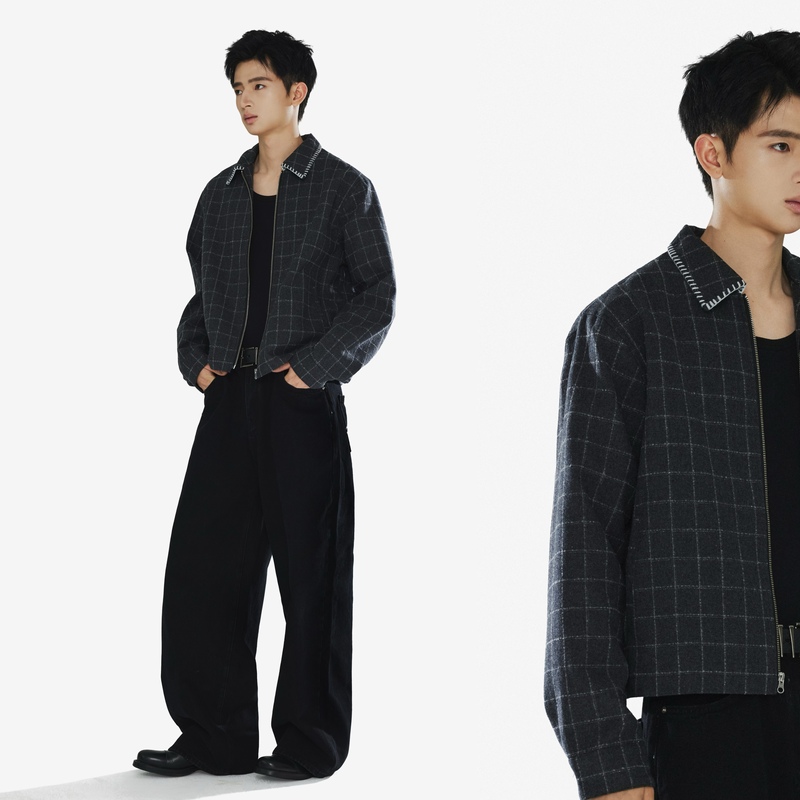 Dert "Past of Vichy" 50% Wool Jacket, Hand-Stitched Shell Embroidery Coat Dert "Past of Vichy" 50% Wool Jacket, Hand-Stitched Shell Embroidery Coat