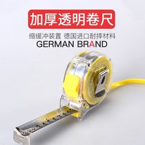 Transparent 5 m tape measure anti-drop wear-resistant stainless steel meter ruler high precision woodworking measuring box ruler cute mini circle ruler