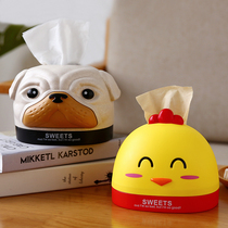 Creative tissue box living room home napkin roll paper tube bedroom dormitory desktop simple cute cartoon paper box