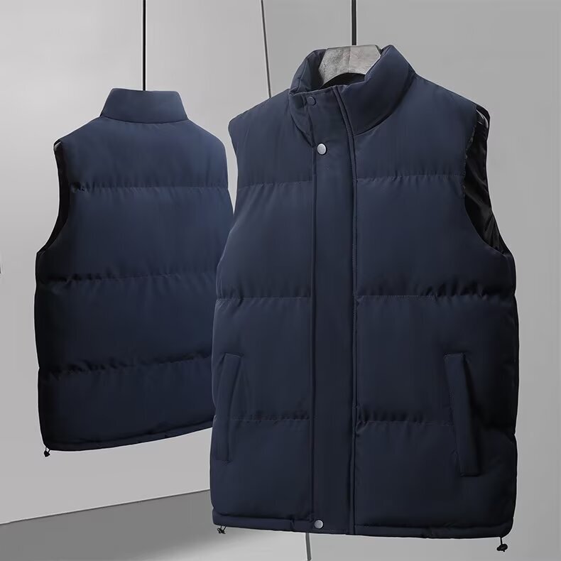 Lightweight down Cotton Vest for Men, 2025 Autumn and Winter Short Style, Lightweight and Warm Vest, Versatile for Outerwear and Inner Wear