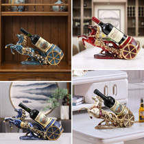 Manufacturer Eurostyle Creative Retro Grape Red Wine Rack Swing Carriage Home Wine N Cup Bottle Furnishing New Room Living-room Gift