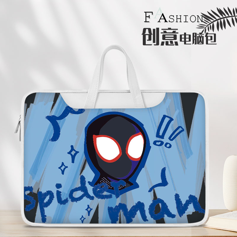 (New products to goods back RMB10 ) Spider-Man laptops bag hand men and women apply Apple macbook15 points 6 inch small new air13 3 Huawei matebook Lenovo