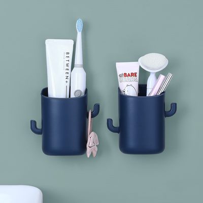 Perforated wash rack comb-type draining water-free wall-mounted toothpaste storage table bathroom toothbrush barrel toilet barrel