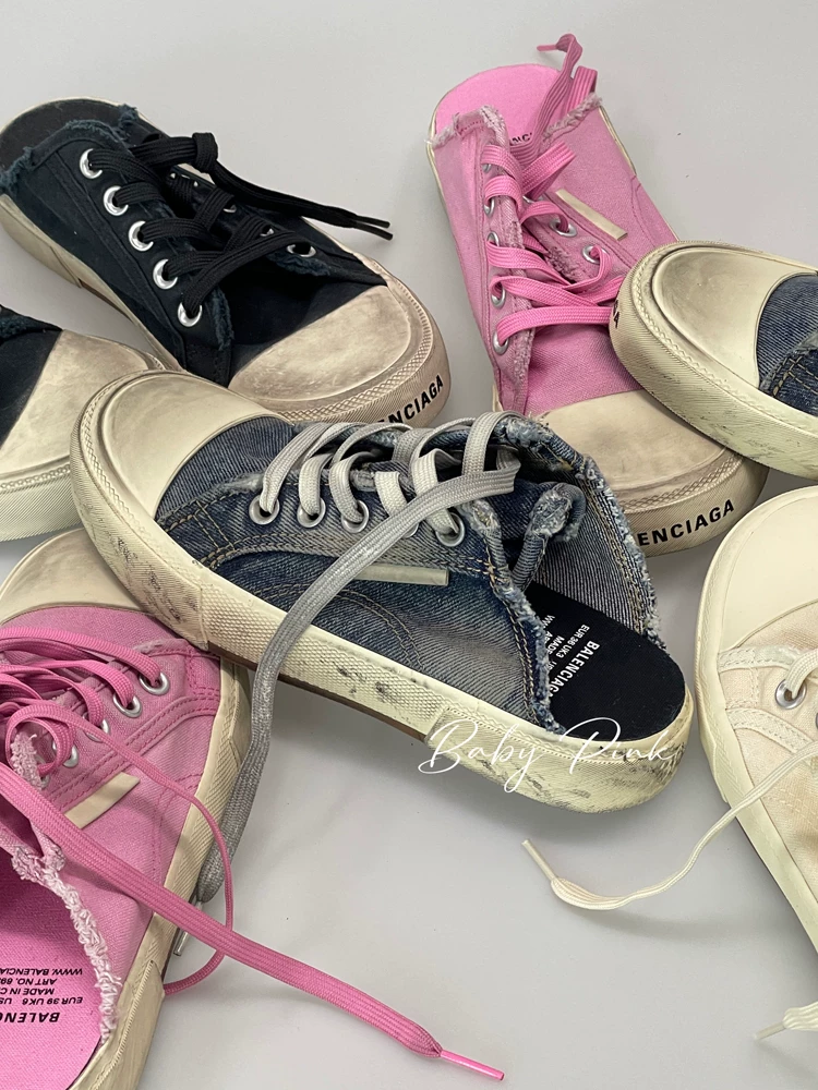 [Baby Pink] Balenciaga/Paris Family как старый нищий холщовые туфли ретро грязная обувь