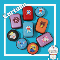 Headphone storage box mobile phone charger wired data cable carrying case cute cartoon headset treasure U disk protective cover