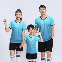 Football match suit training suit childrens team uniform Primary School Jersey short sleeve quick-drying breathable badminton suit