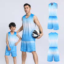 New mens basketball uniform set Student Competition Uniform childrens clothing training uniform training class uniform childrens sports jersey printing number