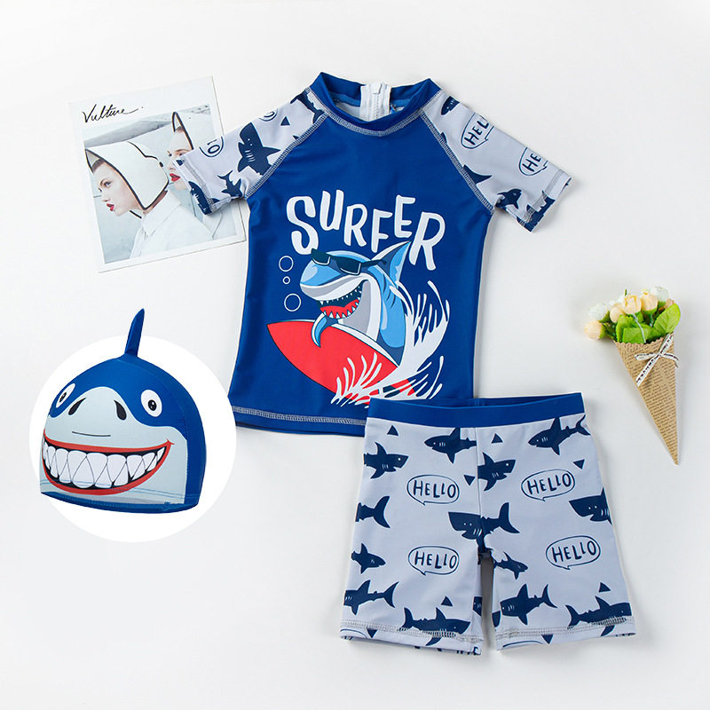Spot Next Swimsuit Baby Ins Shark Pattern Handsome Swimsuit Pants Boy Boy Sunscreen Speed Dry Bathing Suit