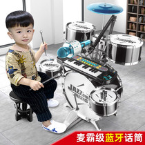 Large childrens drum set beginner toy boy practice hand artifact home beating instrument jazz drum 3-6 years old 1