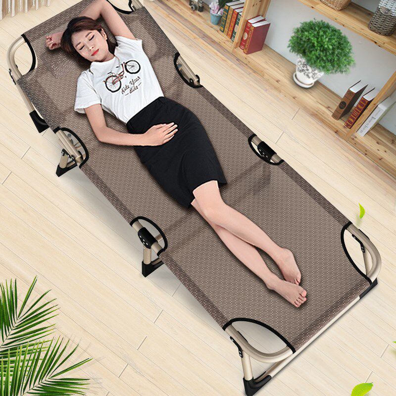 Foldable dual-purpose sofa bed Multifunctional simple single bed reclining chair lunch break bed portable dismantling pad folding bed