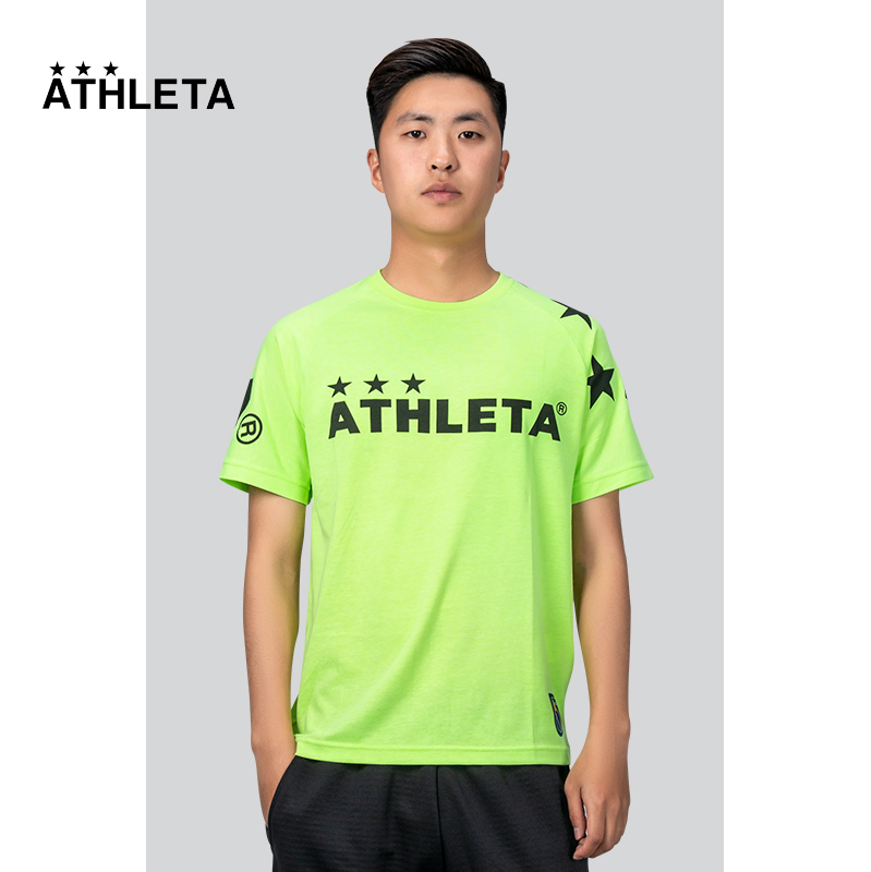 ATHLETA Ashley Tower LOGO short-sleeved T-shirt men's sports round neck trend fashion orange top