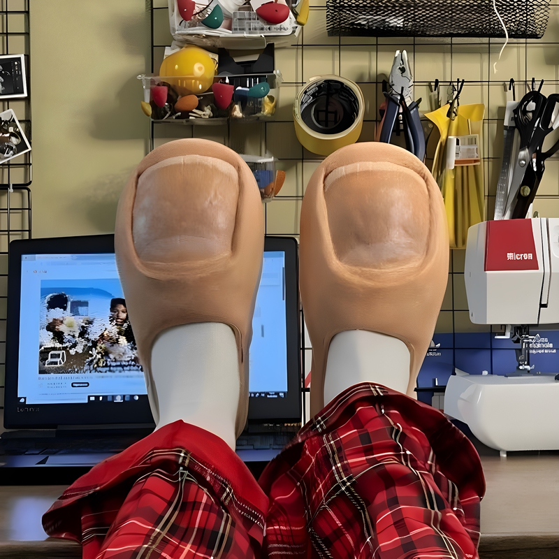 Personalized and Creative Spoof Realistic Big-Foot soft sole Toe Slippers for Home Use, Quirky Home Cotton Slippers for Men and Women Personalized and Creative Spoof Realistic Big-Foot soft sole Toe Slippers for Home Use, Quirky Home Cotton Slippers for Men and Women