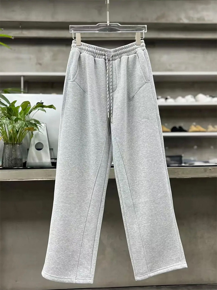 春夏新款高街直筒休闲裤男士时尚宽松百搭欧货阔腿裤潮流运动卫裤详情9