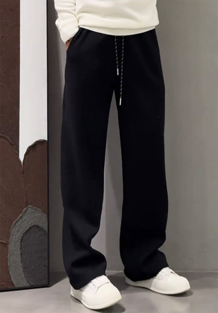 春夏新款高街直筒休闲裤男士时尚宽松百搭欧货阔腿裤潮流运动卫裤详情8