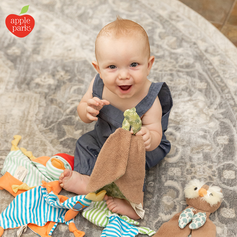 applepark newborn printed soothing towel gift box with entrance nibble to appease doll baby full moon