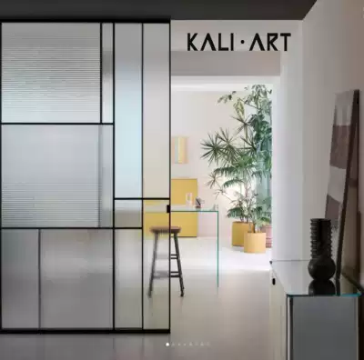 Italian minimalist narrow frame hanging wheel door Color Changhong glass kitchen balcony door powder room sliding door push-pull partition