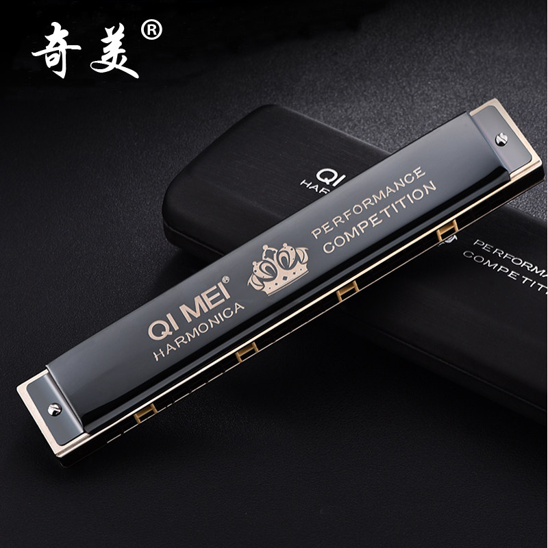 Chimei harmonica 24-hole polyphonic professional performance competition Adult children students practice harmonica introduction to C-tune instruments