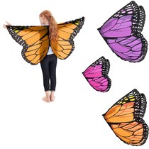 Childrens new winged wonderful flower fairy perform prop dance adult silk butterfly cape color shawl