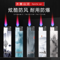 50 Whole Boxes National Tide Windproof Lighter Durable Custom Made Print Character Disposable Lighter Booking Advertising Logo