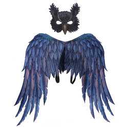 Carnival's new clothing props cross -border atmosphere ball party dressing owl mask dragon wings set