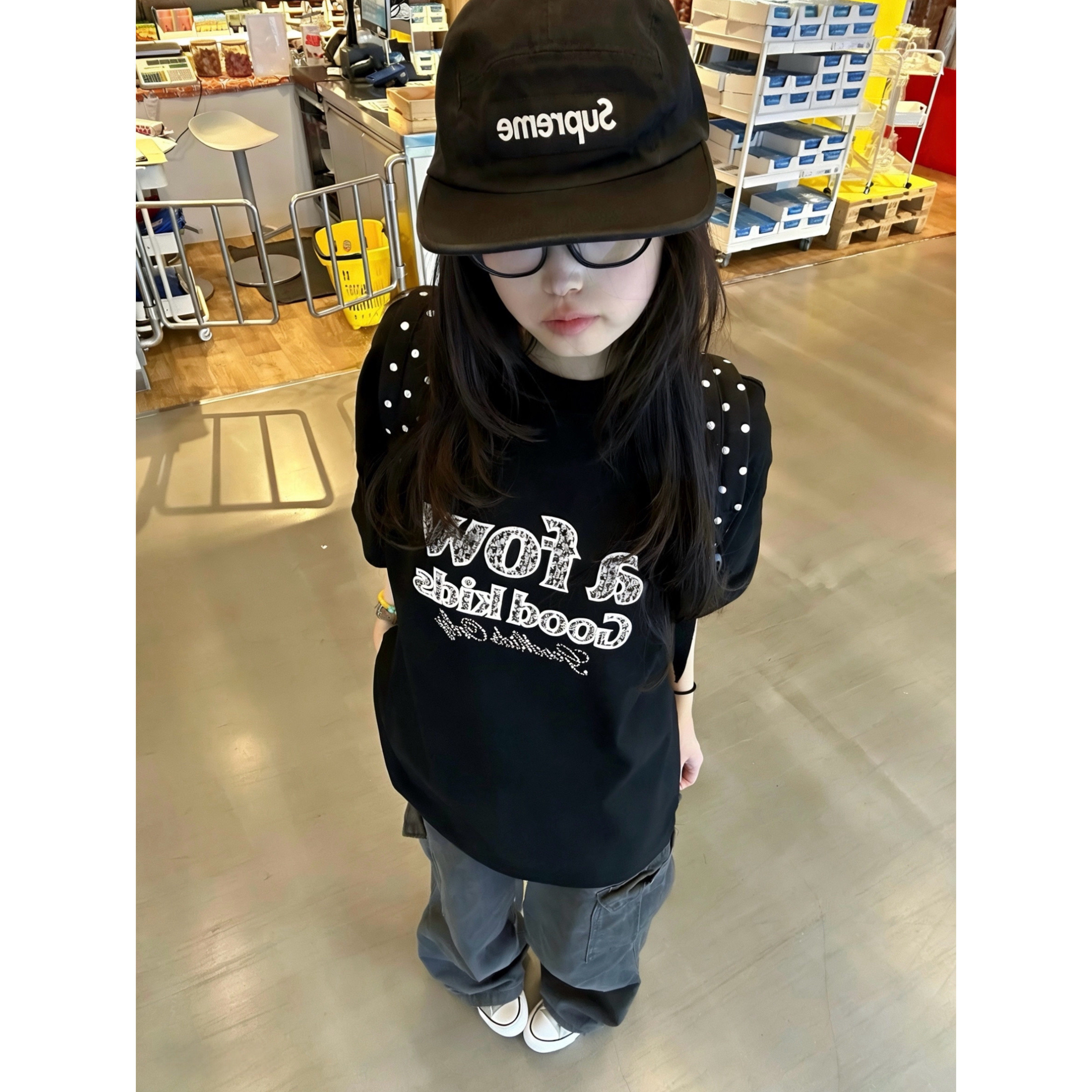 美式高街复古刺绣字母短袖t恤女夏季钉珠小众设计感半袖情侣上衣