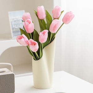 High-End Niche Ceramic Vase Ornament for Living Room, Light Luxury Dried Flower Arrangement, Dining Table Home Decor, Suitable for Water Cultivation, Fast Delivery