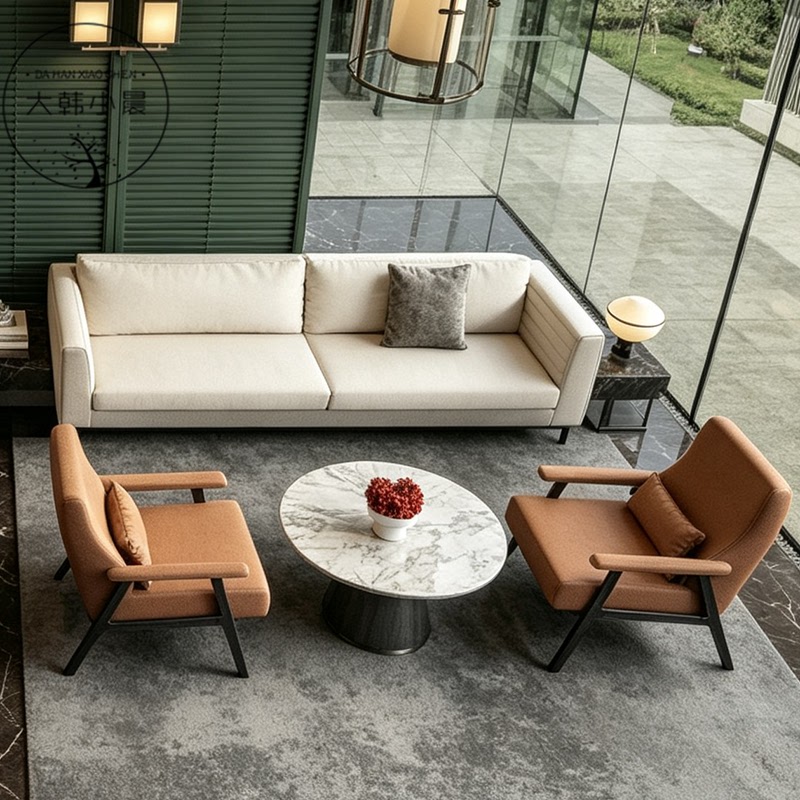 Modern Hotel Lobby Reception Booth, Sales Office Negotiation Sofa, Club Hall Vip Room Leisure Straight-Row Sofa Modern Hotel Lobby Reception Booth, Sales Office Negotiation Sofa, Club Hall Vip Room Leisure Straight-Row Sofa