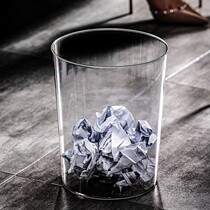 Transparent trash can Transparent trash can large-capacity Nordic storage bucket without lid Creative living room kitchen bedroom Simple