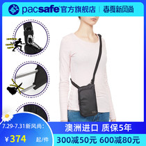 Pacsafe Mobile phone coin purse Crossbody bag Travel leisure wear-resistant texture satchel anti-theft walking bag