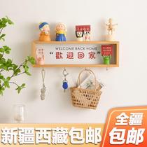 Xinjiang Tibet ins style home entrance key storage hanger without punching door hook wall decoration