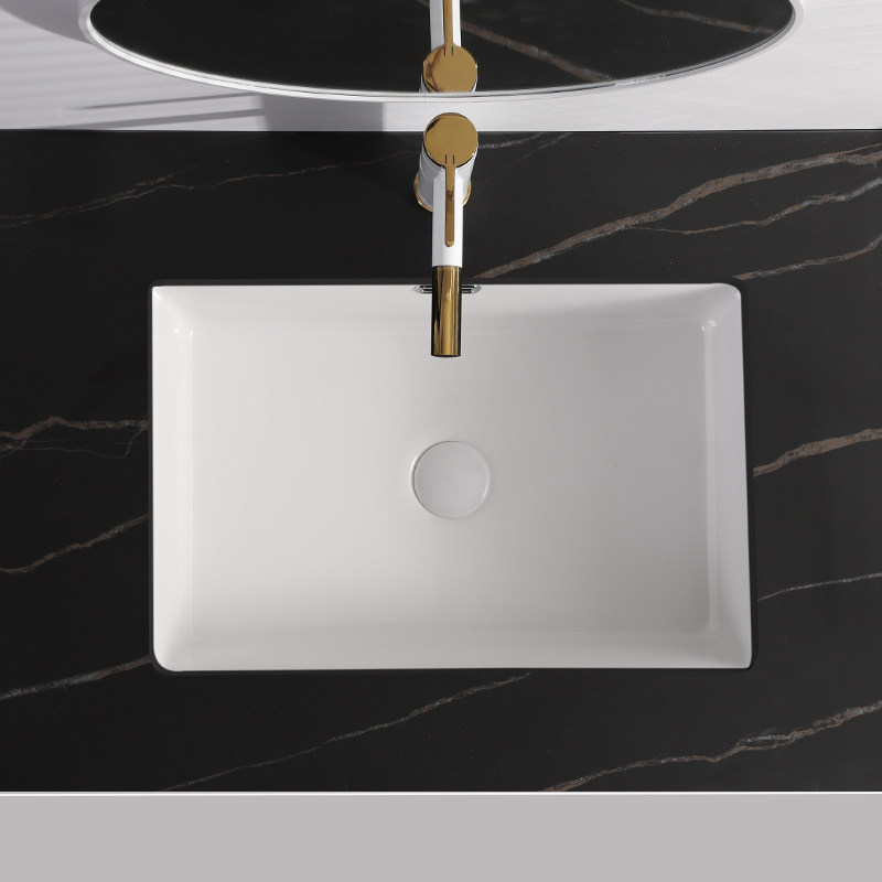 Yoshiv Terrace with balcony embedded ceramic washbasin Makeup Room Stone Below Basin Flat Bottom Arc Bottom Washbasin