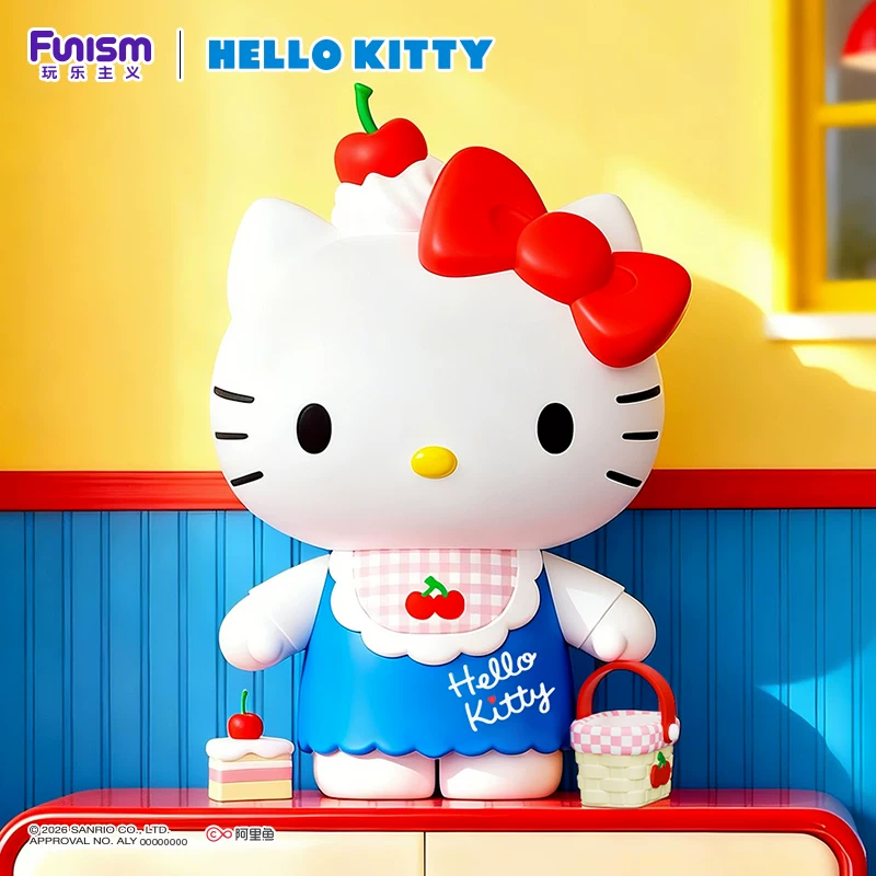 [Подарок большого размера] Playfulness Sanrio Hello Kitty Cherry Picnic Фигура Hello