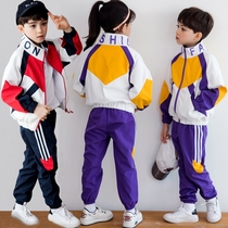 Primary school childrens school uniforms Spring and autumn clothes Suit Kindergarten Garden Clothes Children Banfu Sportswear three sets of submachine clothes