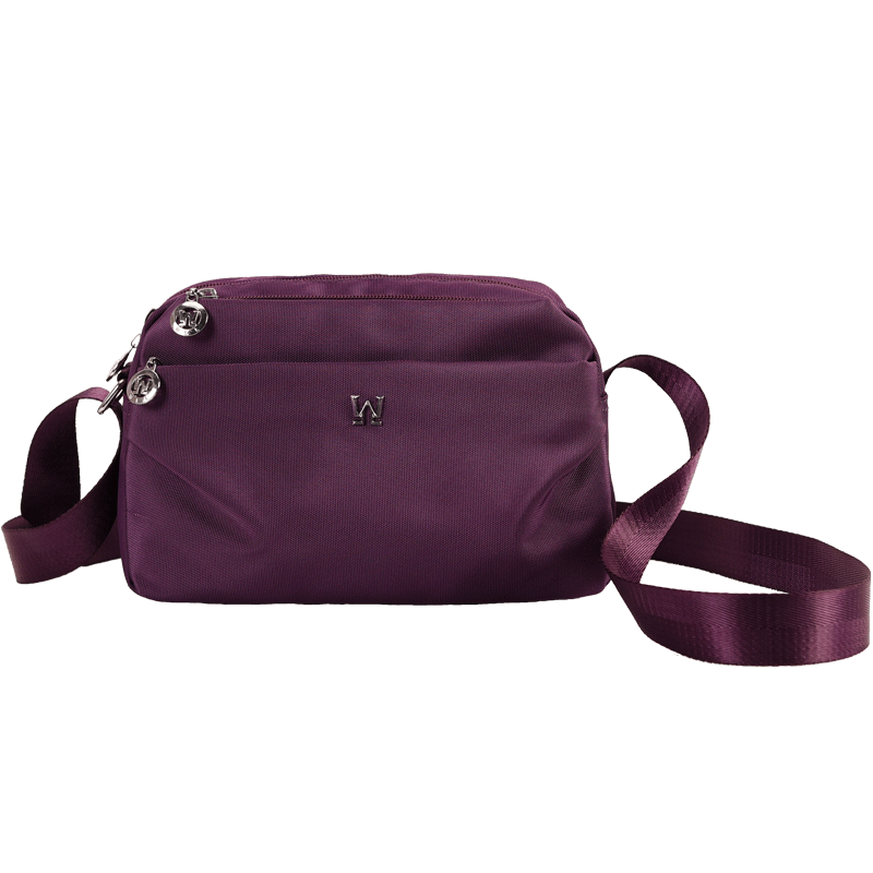 新款妈妈斜挎包轻便防水牛津布帆布女包中老年休闲运动尼龙背包小