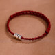 Anklet ສໍາລັບແມ່ຍິງ 2023 ໃຫມ່ trendy ແສ່ວດ້ວຍມືສີແດງເຊືອກ sterling ເງິນໂອນ beads sexy light luxury bracelet ຂອງຂວັນລະດັບສູງ