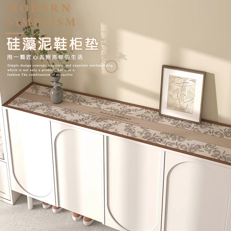 Diatomaceous Earth Entryway Shoe Cabinet Mat, Tv Cabinet Table Mat, Sideboard Tablecloth, Desktop Protective Mat, Countertop Anti-Dirt Cover