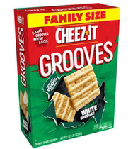 AMERICAN CHEEZ-IT GROOVES WHITE CHEDDAR RAW CHEDDAR CHEESE CRACKERS