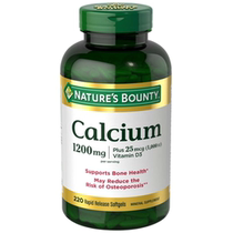 USA Natures Bounty Treasure of Nature containing D3 Calcium Capsules 1200mg 120 220 capsules