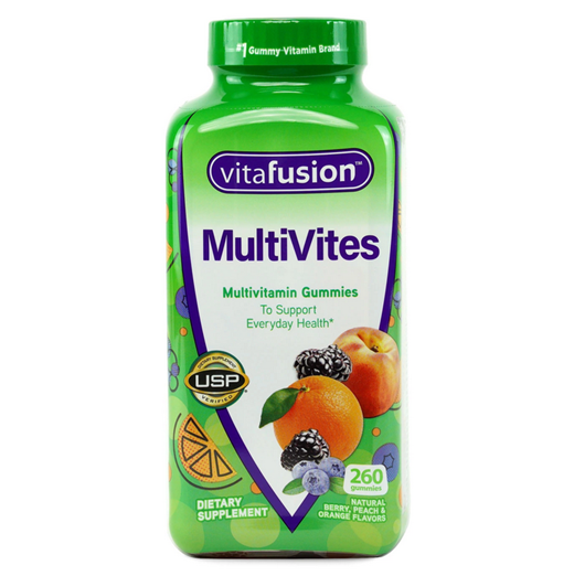 American Vitafusion Adult Integrated Composite Vitamin Fruits Taste 260 Soft Sugars