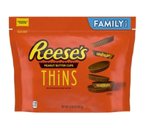 American Reeses thins thin peanut butter sandwich chocolate white dark chocolate cup
