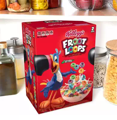 American Direct Mail Kelloggs Froot Loops Colorful Cereal Nutritious Macloat Breakfast 1 24g