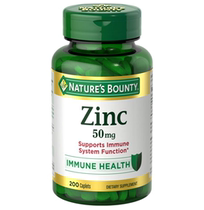 USA Natures Bounty Zinc Natural Treasure 500mg Zinc Tablets 200 Tablets