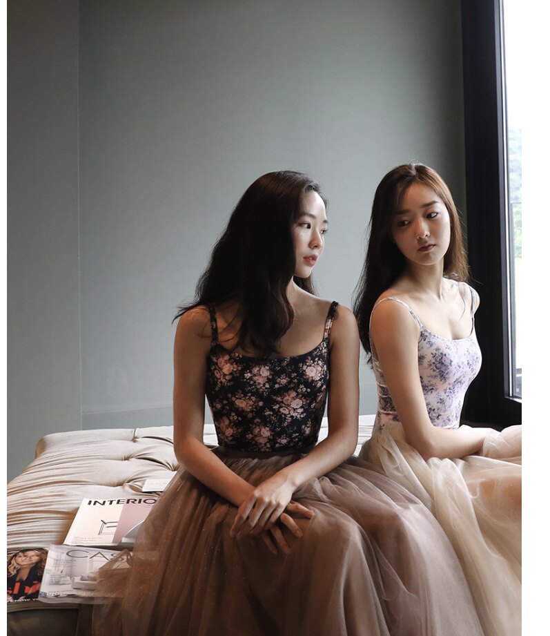 (5 28 new spot seconds hair) Korean levdance ballet practice harness broken flowers