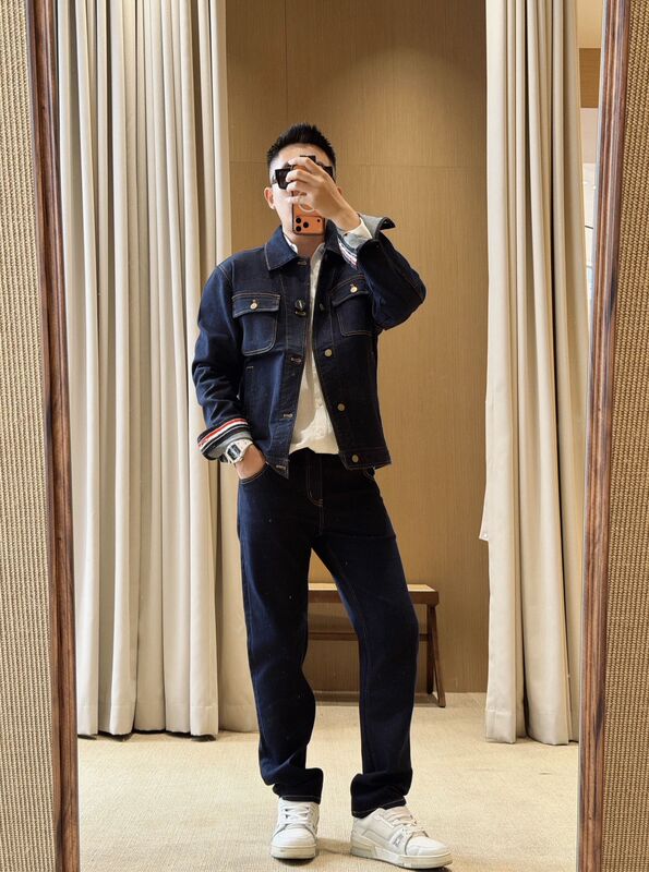[Tom Denim Suit] 26 Old Money Anti-Fade Stretch Casual Versatile Denim Suit Couple Jacket Coat