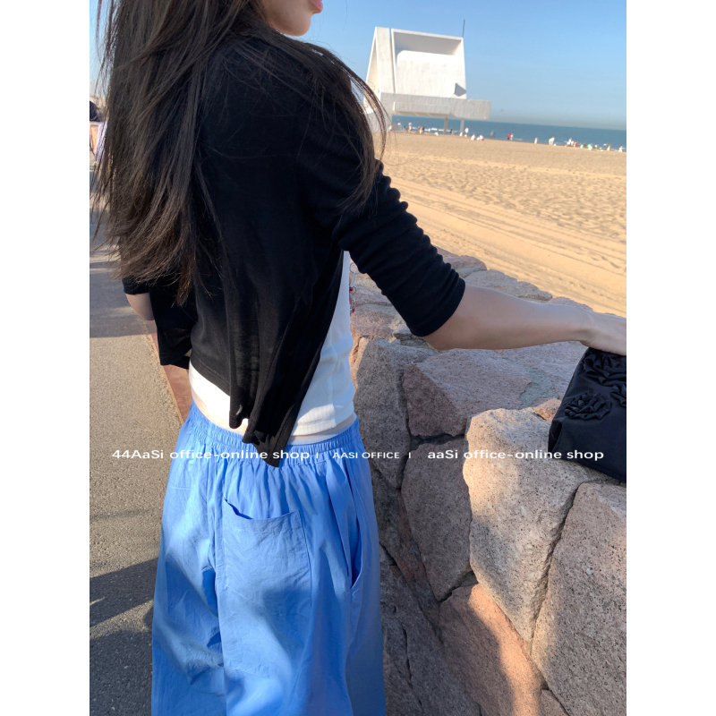 44Aasi Good Choice for This Season: Cool and Lightweight Tencel Half-Sleeve Cardigan for Women, Summer Sun Protection, Relaxed Style