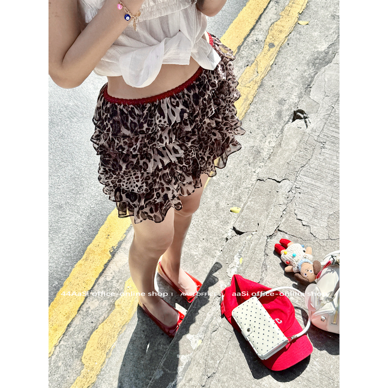 44Aasi Little Sweetie 2.0 New Collection Summer Vintage Leopard Print Puffy Ruffle Half Skirt Pants 44Aasi Little Sweetie 2.0 New Collection Summer Vintage Leopard Print Puffy Ruffle Half Skirt Pants
