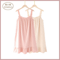 ins summer thin section pure cotton cotton cloth large flower side crushed flower sweet and beautiful day series full cotton pendant with skirt home skirt pyjamas