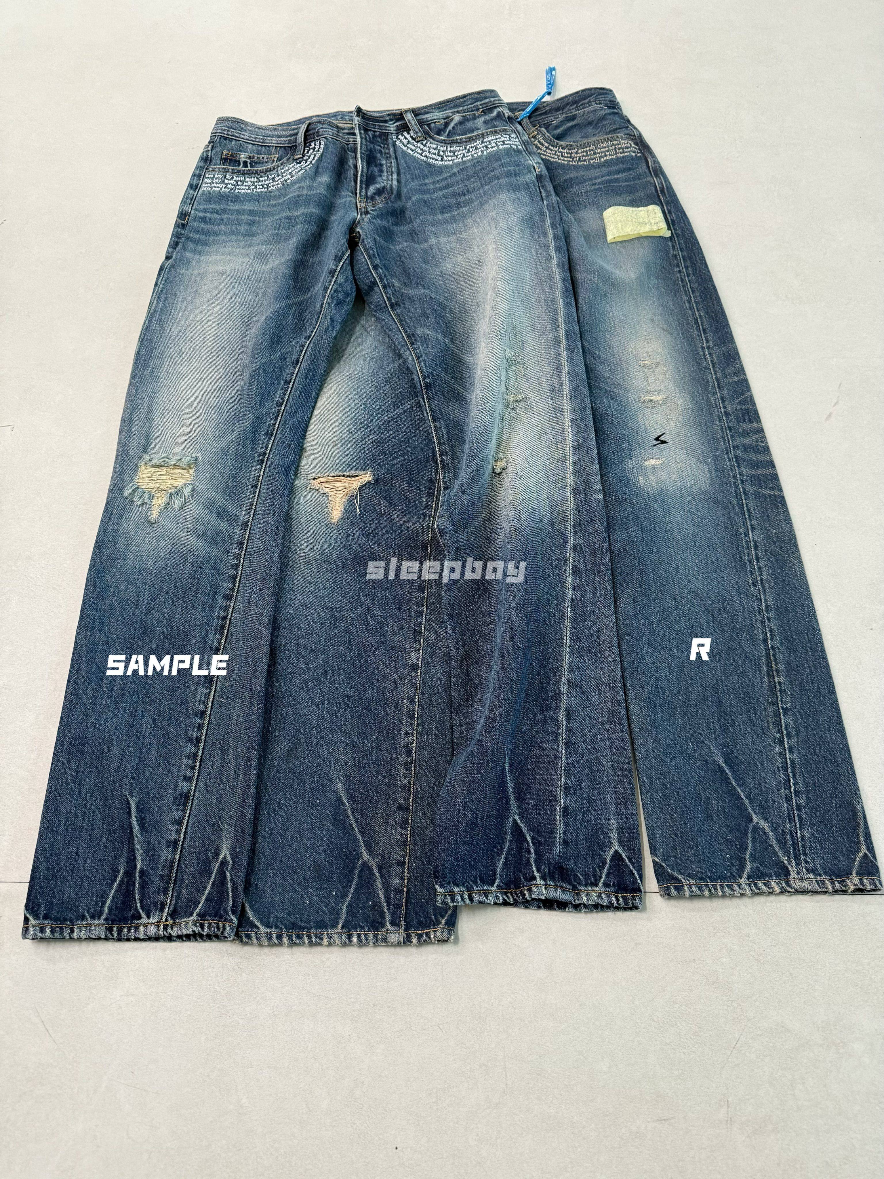 Undercover 09ss neoboy washed poetry embroidered jeans: the